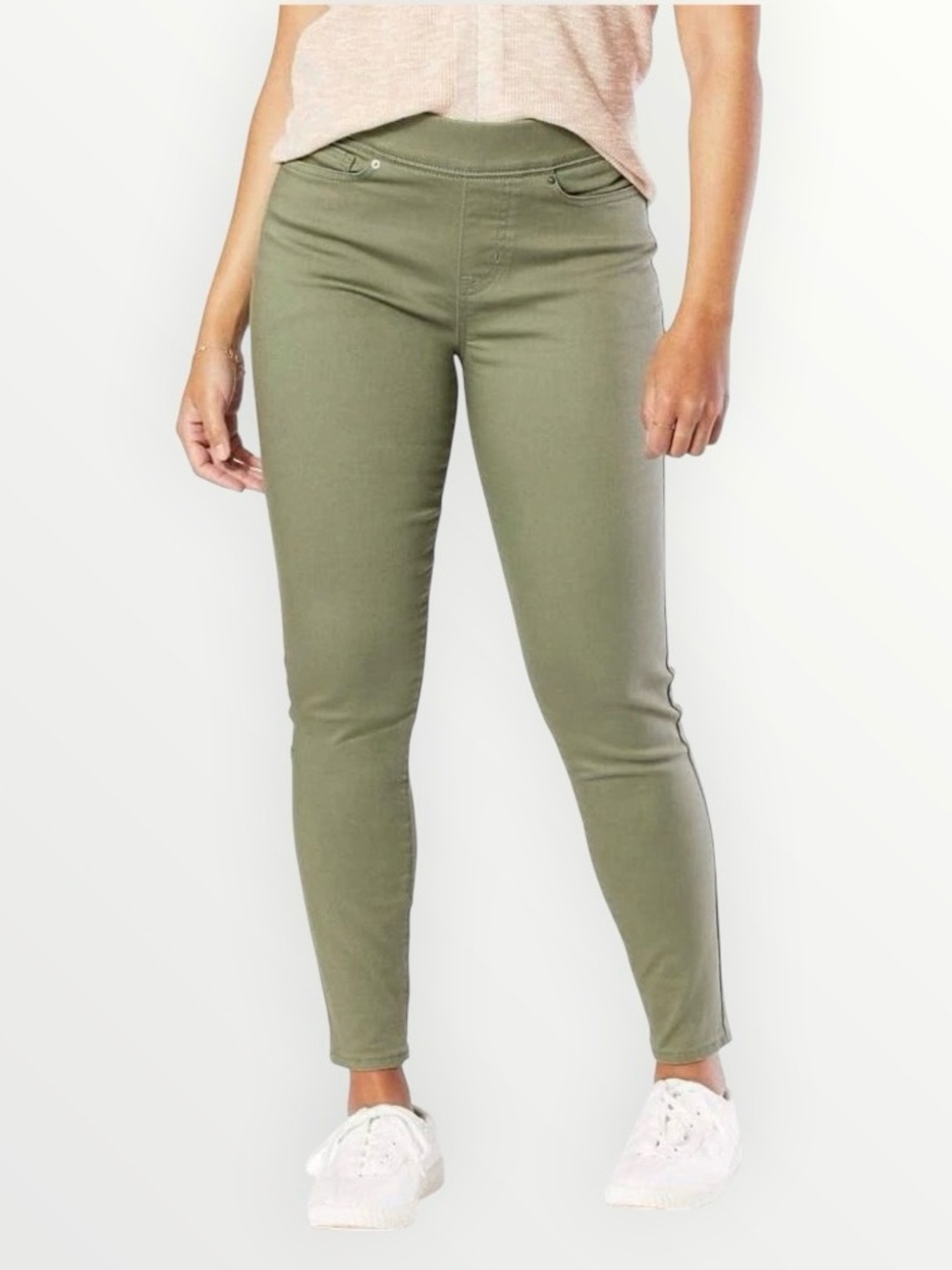 Levi’s Signature Gold Pull On Skinny Jeans Womens 10S Green Stretch Mid Rise